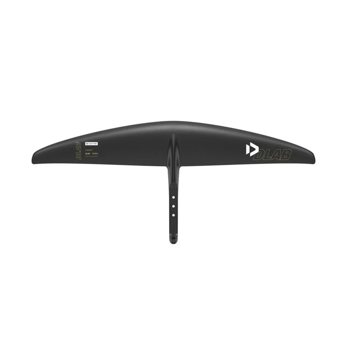 Duotone DLab Crest front wing foil in black, carbon fiber finish, watersports accessory