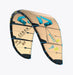Duotone Rebel SLS beige and blue kitesurfing kite with 10 SQM marking, watersports equipment