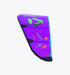 Duotone Rebel SLS purple kitesurfing kite with green accents and visible size marking