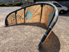 Duotone Rebel SLS 9m 2026 kite arc profile with teal logo and lime 9 size marking