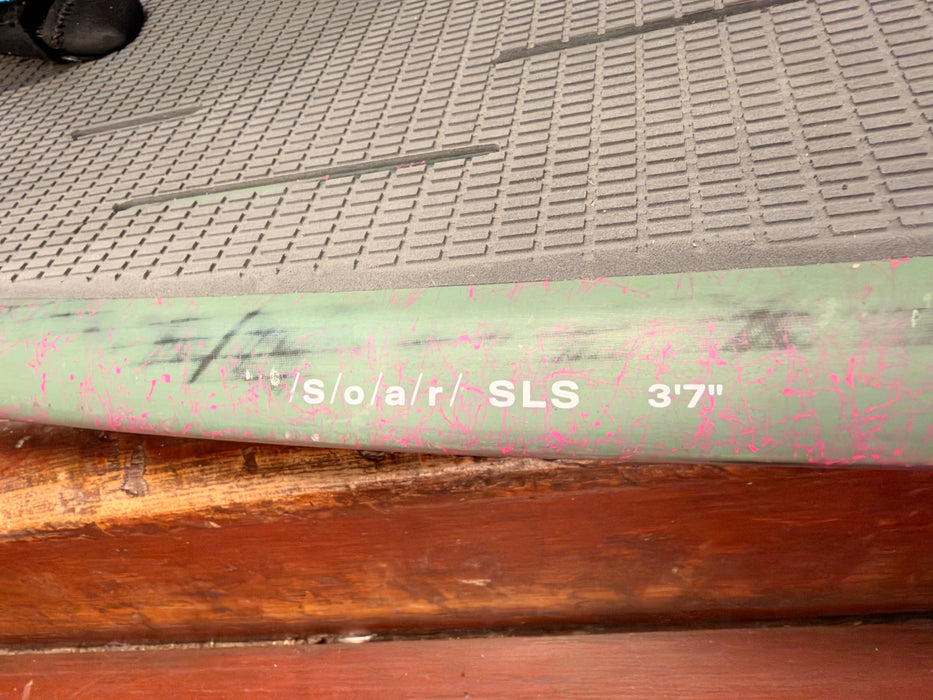 Duotone Soar SLS 3'7 size and carbon-construction detail on used kitefoil board