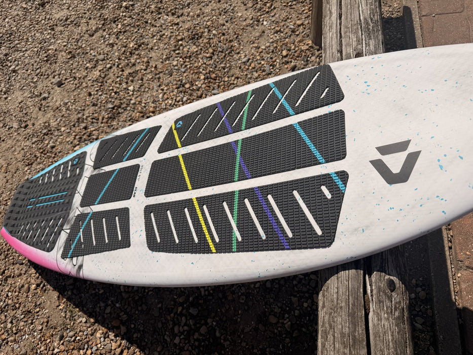 Duotone Volt D/LAB 5'1 kite surfboard deck, angled view