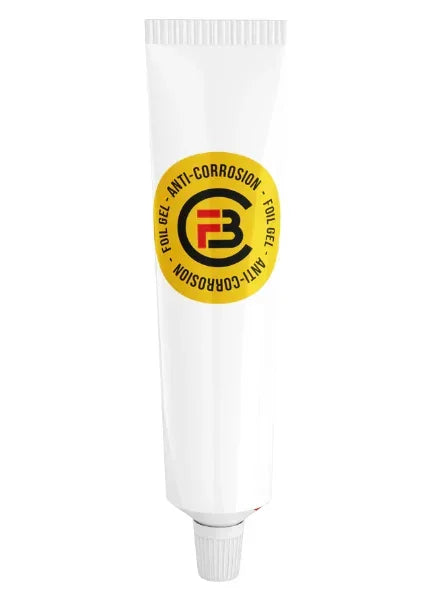 FBC anti-corrosion foil gel in white tube with yellow and black label, 20ml size