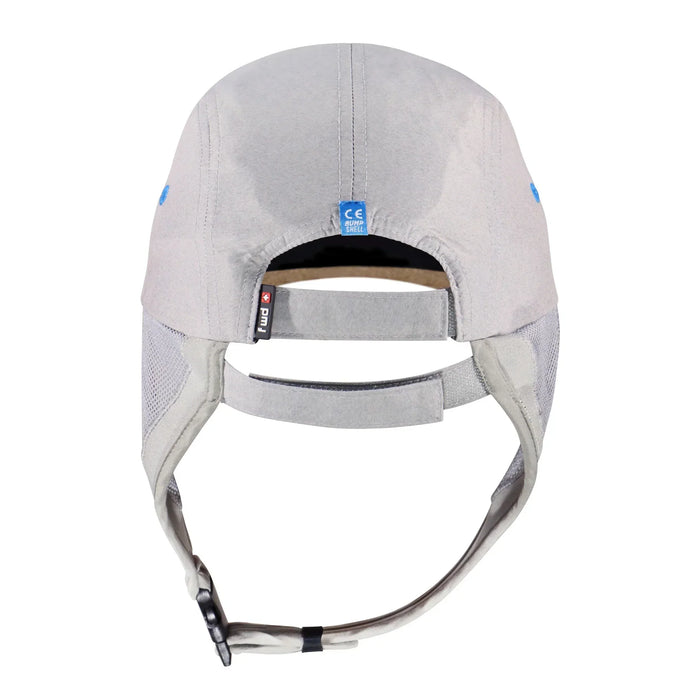 Forward WIP surf cap in shell grey with adjustable strap and mesh side panels, watersports hat.