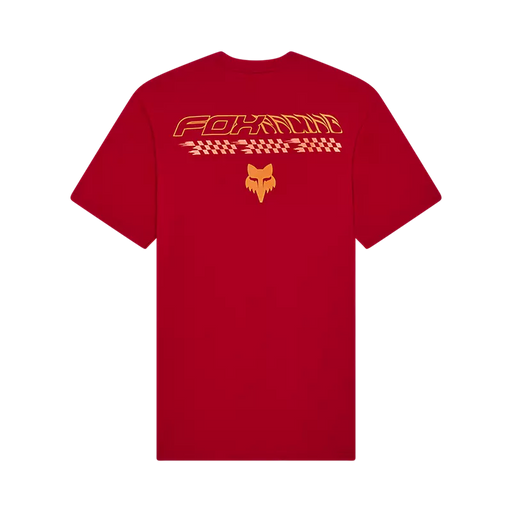 Fox Checkered Premium Tee Cardinal Red - Boardworx