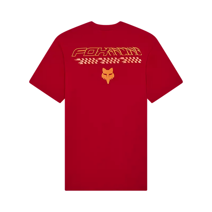 Fox Checkered Premium Tee Cardinal Red - Boardworx