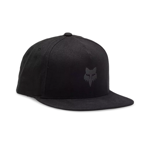 Fox Head Snapback Hat Cap Black Charcoal - Boardworx