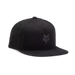 Fox Head Snapback Hat Cap Black Charcoal - Boardworx