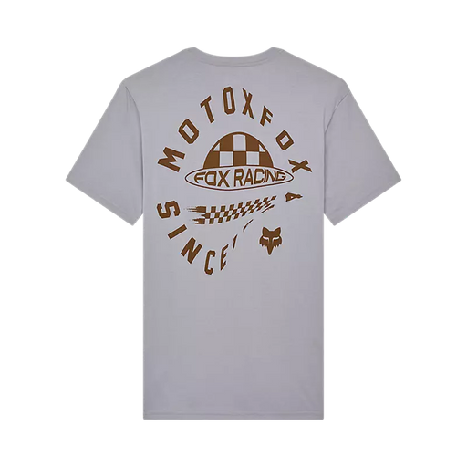 Fox Planet Moto Tee Steel Grey - Boardworx