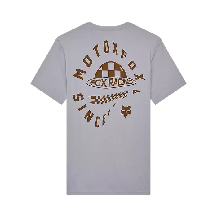 Fox Planet Moto Tee Steel Grey - Boardworx