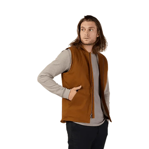 Fox Source Sherpa Vest Nutmeg Brown - Boardworx