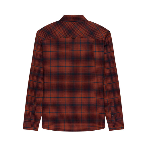 Fox Survivalist Core Flannel Long Sleeve Shirt 2026 in Amber Scarlet, back view