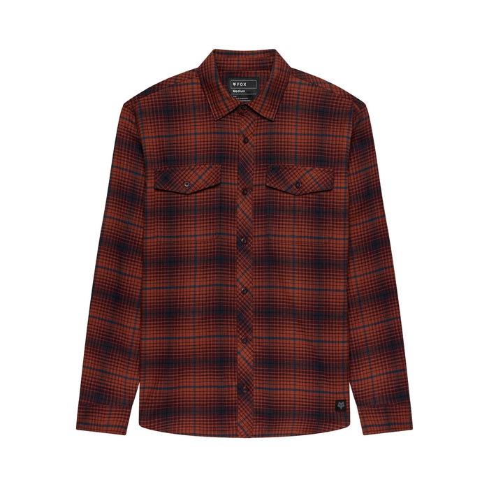 Fox Survivalist Core Flannel Long Sleeve Shirt 2026 in Amber Scarlet, front view