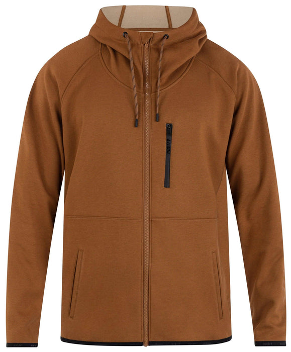 Hurley Cabrillo Heat Full Zip Fleece bronzed hoodie with chest zip pocket and drawstring hood