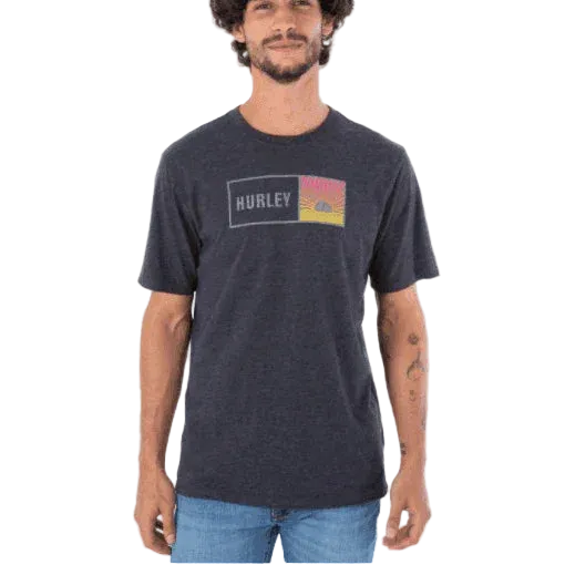 Hurley Everyday Sunbox Tee Heather Black - Boardworx