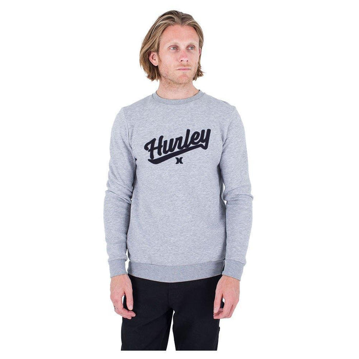 Hurley Hurler Mens Crew Heather Grey - Boardworx