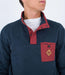 Hurley Middleton Quilted 1/4 Snap Sweatshirt Armored Navy - Boardworx