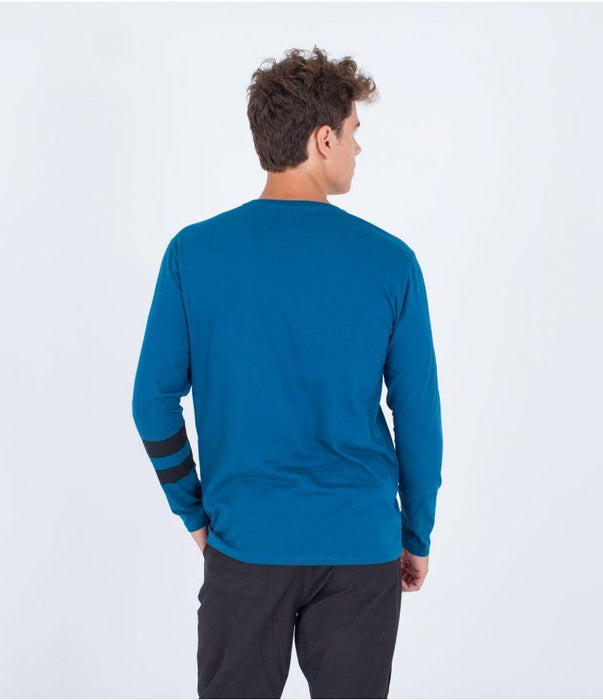 Hurley Oceancare Block Party Long Sleeve Tee Blue Void - Boardworx