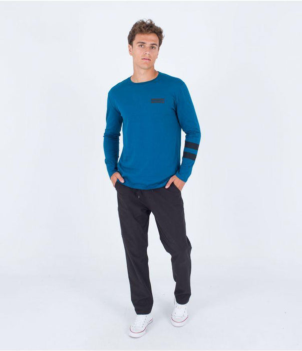 Hurley Oceancare Block Party Long Sleeve Tee Blue Void - Boardworx