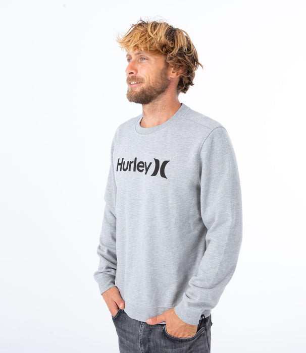 Hurley One and Only Solid Crew Sweatshirt Dark Grey Heather - Boardworx