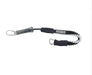 ION grey kitesurfing short leash 55cm with carabiner and bungee design