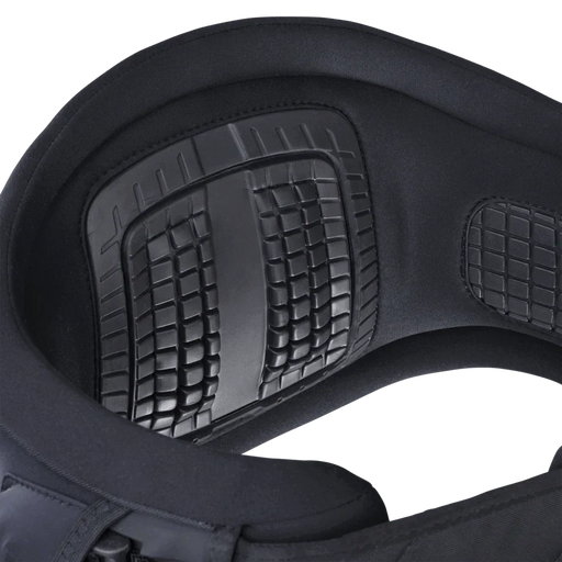 ION Riot Curv kitesurf waist harness close-up showing black padded interior and grip texture