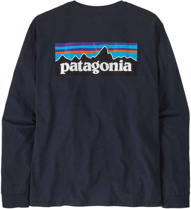 Patagonia Long-Sleeved P-6 Logo Responsibili-Tee New Navy