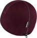 Mystic 2mm neoprene wetsuit beanie, oxblood red, shown from rear angle