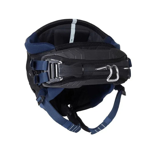 Mystic Aviator kitesurf seat harness black and navy with spreader bar and straps