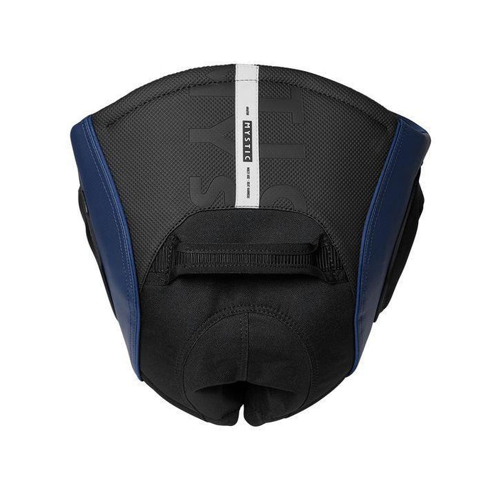 Mystic Aviator black and navy kite seat harness for kitesurfing with back support strap