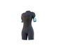 mystic ladies shortie wetsuit back zip grey mint 