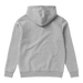 Mystic brand light grey hoody, back view, watersports surf clothing