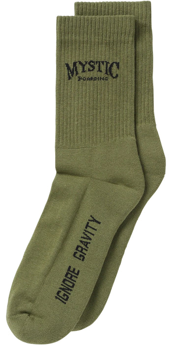 Mystic Ethos Mens Socks Dark Olive - Boardworx