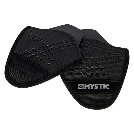 Mystic black helmet ear pads with ventilation holes for watersports protection