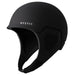 Mystic black impact cap helmet for watersports with ear protection and adjustable chin strap