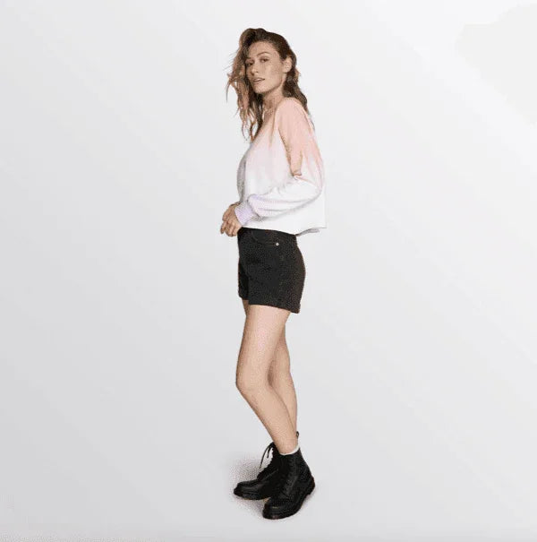 Mystic Mesmerizing Sweat pastel sweatshirt on woman, side view fashion image