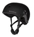 Mystic MK8X black watersport helmet with adjustable chin strap and ventilation holes