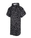 Mystic Poncho Velours Black changing robe with black and grey leopard print design