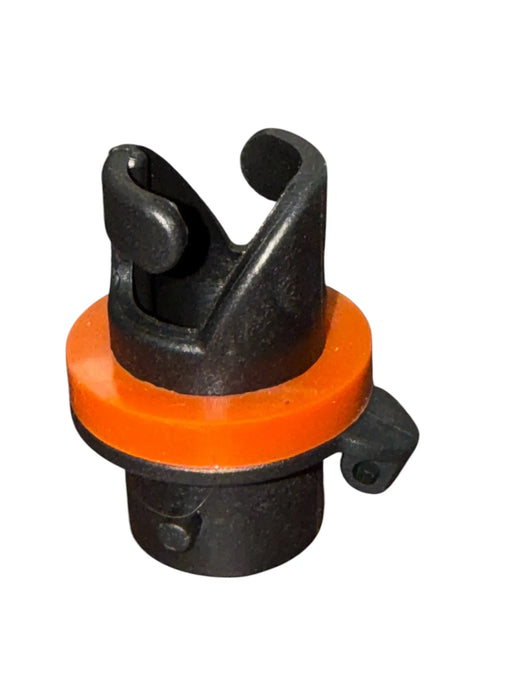 Naish Surelock valve pump nozzle, black and orange plastic connector for watersports gear