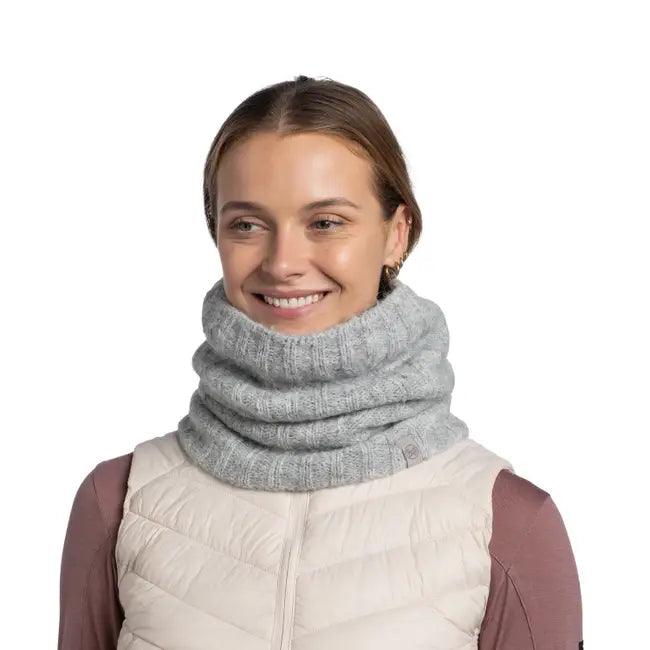 Buff Knitted Neck Warmer Nerla Grey