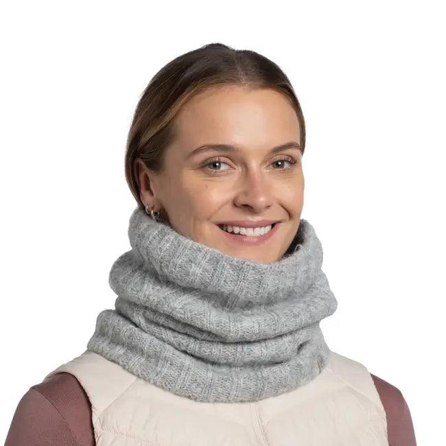 Buff Knitted Neck Warmer Nerla Grey