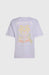 O'Neill vintage beach t-shirt in purple gleam with tropical print and surf co. logo on back