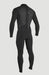 O'Neill Epic 3/2mm Back Zip Full Wetsuit in black, rear view, with long sleeves and zip.