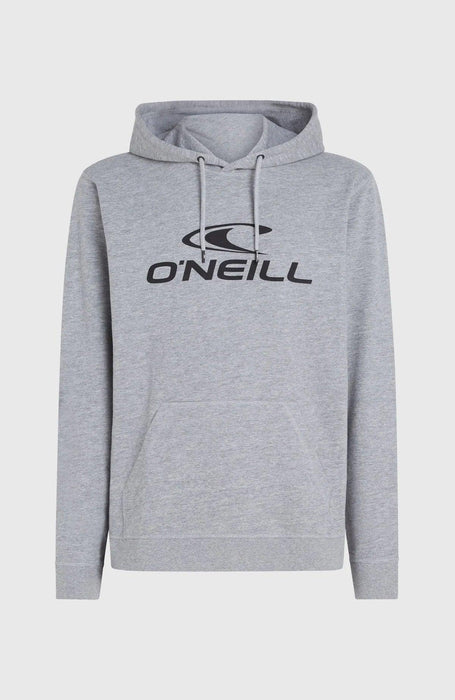 O'Neill grey logo hoodie, surf clothing with front pocket and drawstring hood