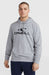 O'Neill grey logo hoodie, mens surf clothing, watersports apparel, front view