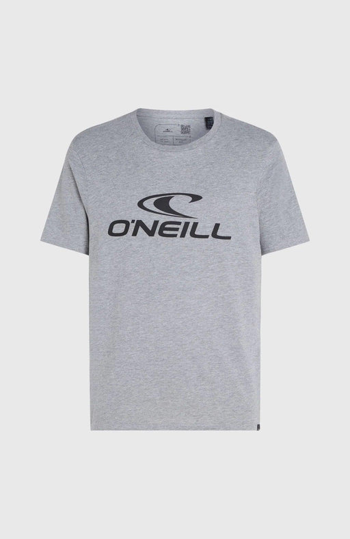 O'Neill grey logo t-shirt for watersports, short sleeve, crew neck, front print design