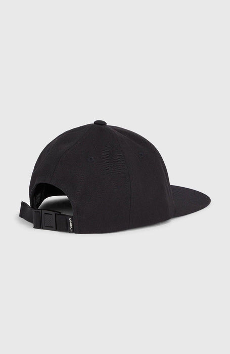 O'Neill black cap with adjustable strap, surf clothing accessory for watersports enthusiasts
