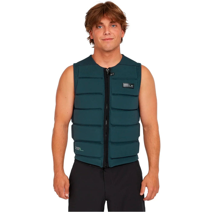 O'Neill Outlaw men's comp vest in dark orion, sleeveless zip-up watersports buoyancy aid