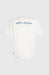 O'Neill white surf t-shirt with blue retro back print, short sleeves, watersports clothing