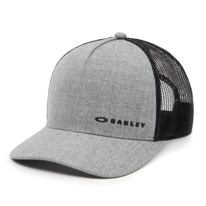 Oakley Chalten grey mesh trucker cap with black logo, watersports surf hat